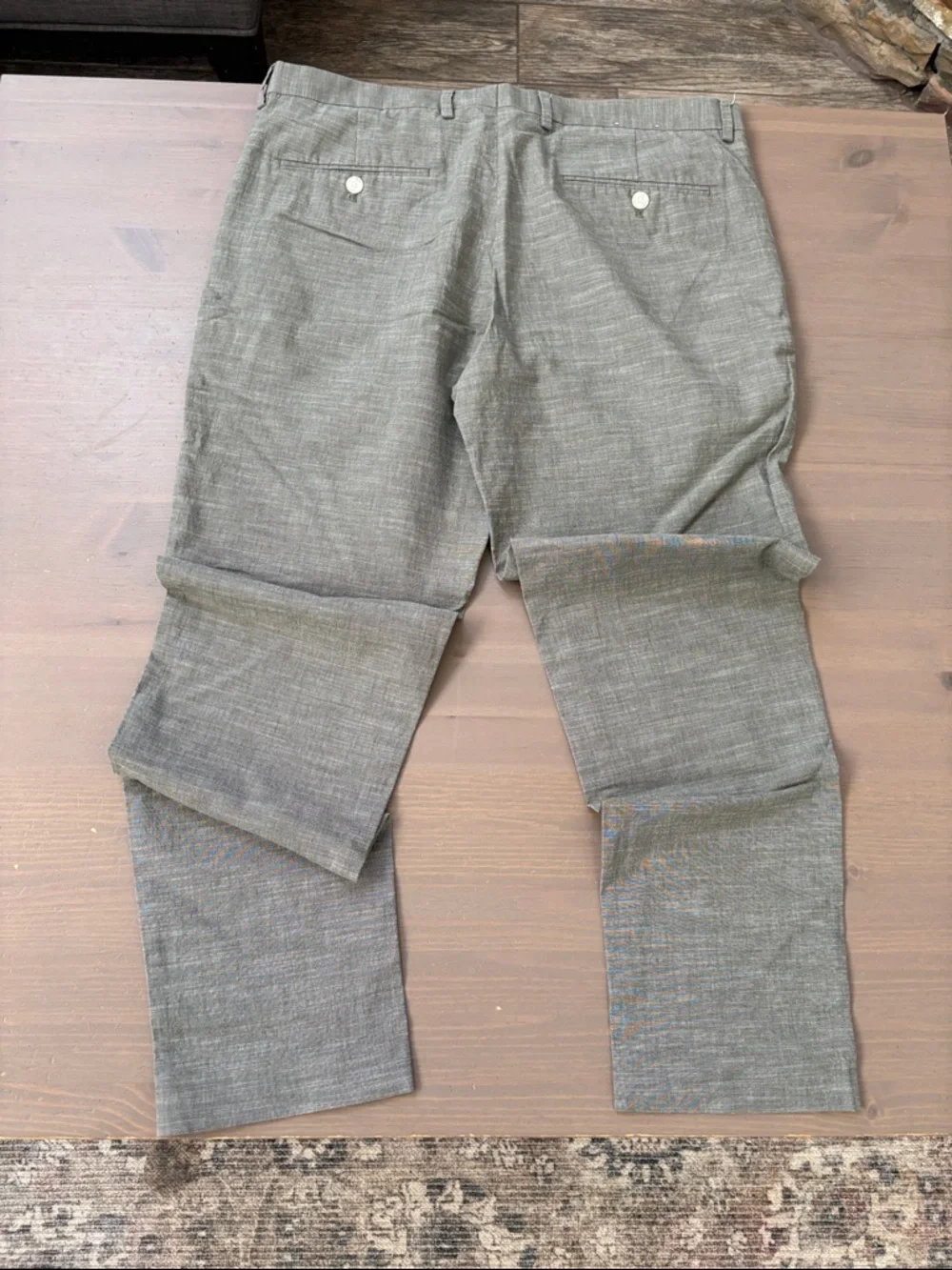 Express Men's Olive Dress Stretch Extra Slim Pants Size 34 x 32